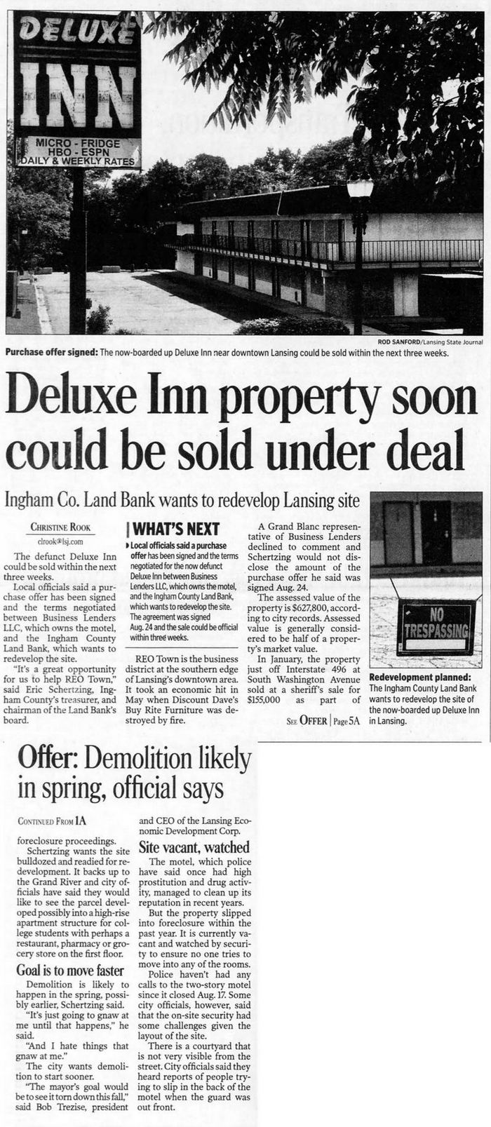 Riverside Motor Inn (Deluxe Inn) - Sep 4 2009 Article